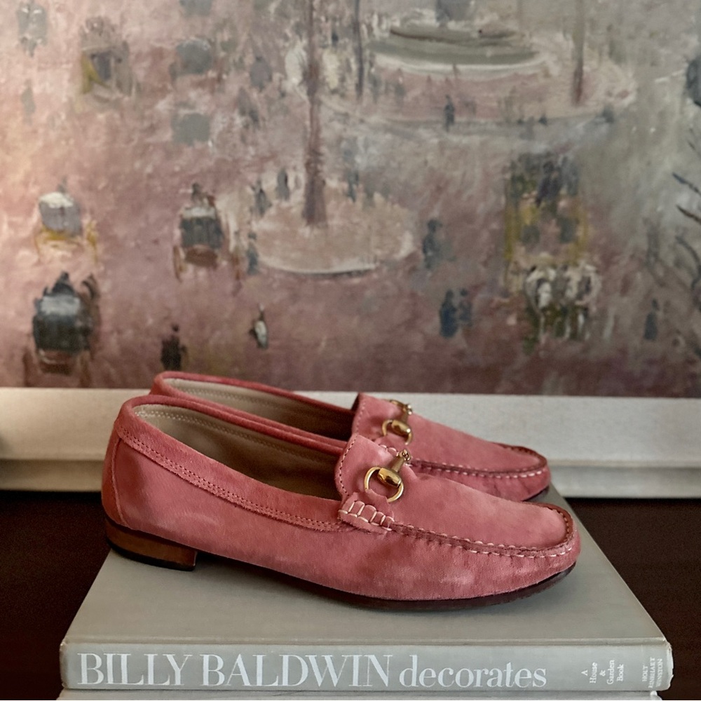 Shipton & Heneage Pink Suede Loafers - RARE PAIR